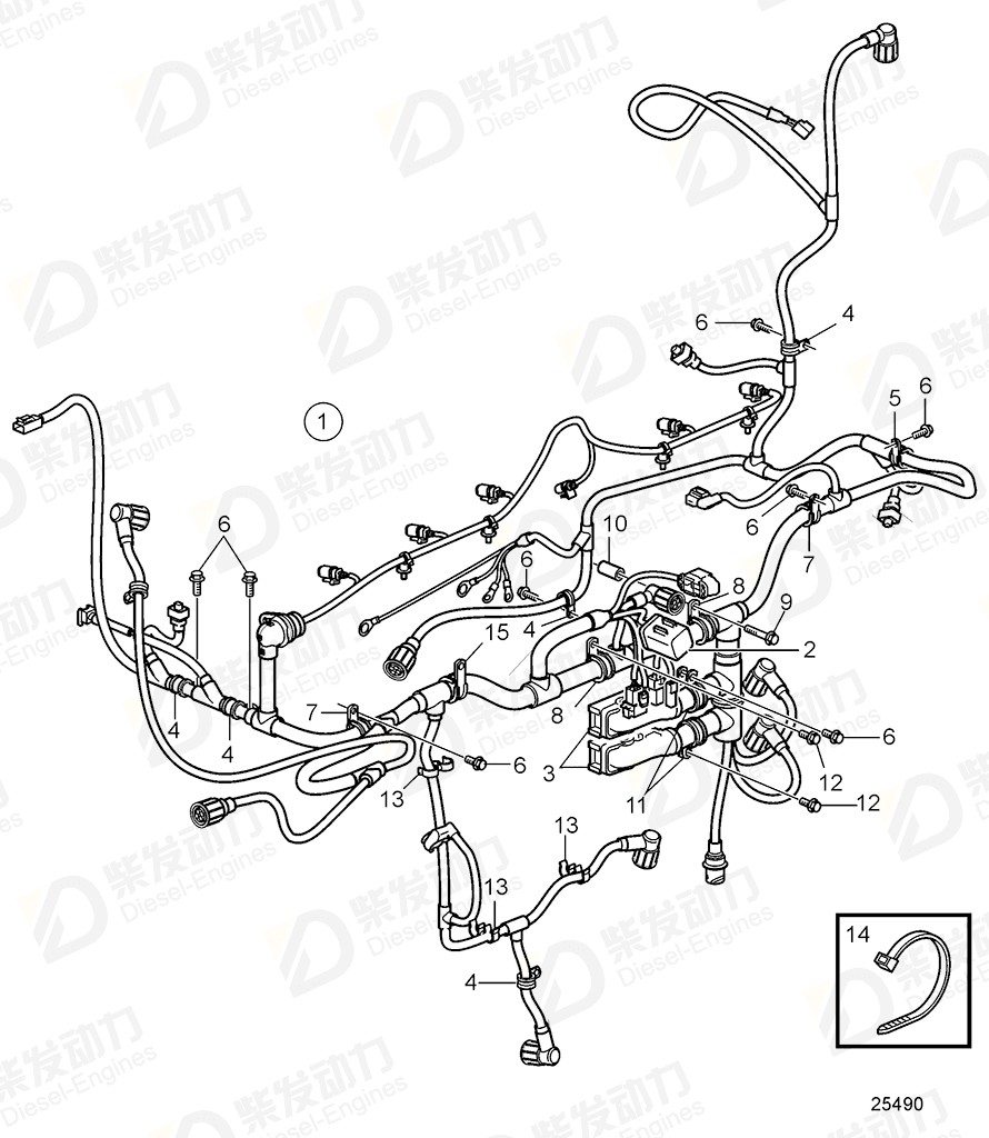 volvo penta Wiring harness 21337976 Drawing volvo penta Wiring harness 21337976 Drawing
